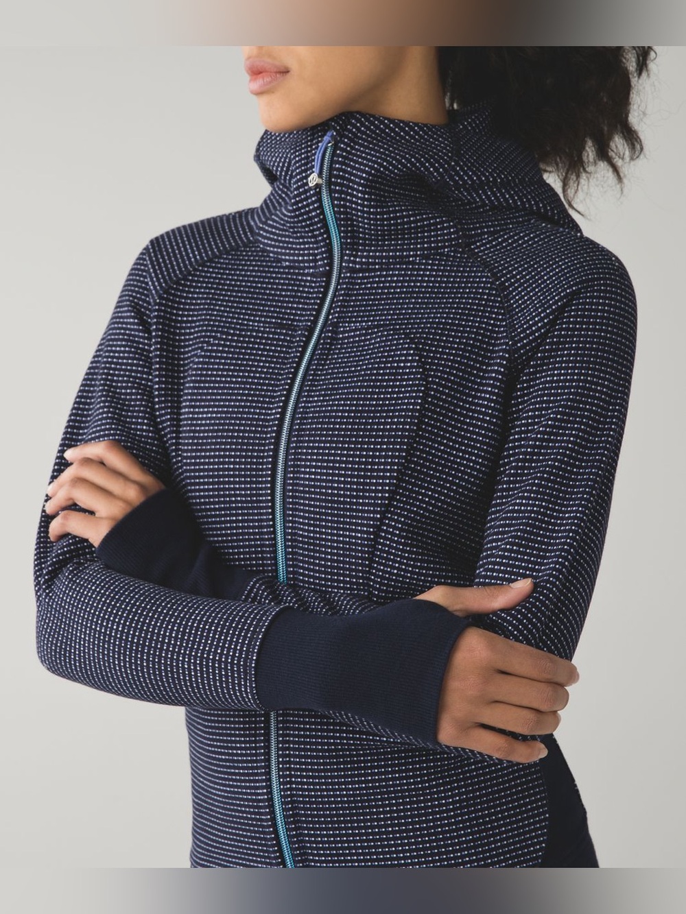 Lululemon Scuba Hoodie III – Double Dot Naval Blue Lullaby – Size 6